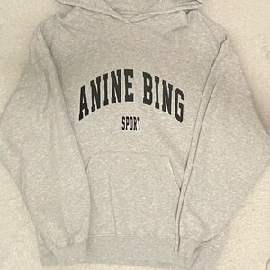 anine bing heathered grey harvey hoodie size XS